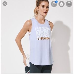 PELOTON MAKE YOUR MARK metallic foil tank